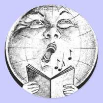 Singing Moon stickers