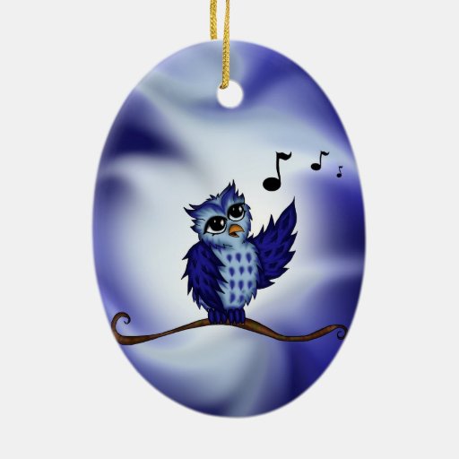 singing owl christmas tree ornaments zazzle singing owl christmas tree ornaments zazzle