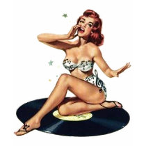 singing pin up girl t-shirts