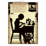 Singing Sewing Lady Vintage Fairy Poem cards