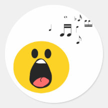 Singing smiley stickers