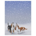 Singing Snow Bassets Letterhead Stationery