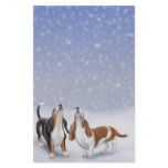 Singing Snow Bassets Stationery