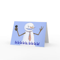 singing snowman card by Swazzle singing snowman card