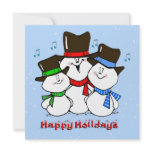 Singing Snowmen Christmas Invitation
