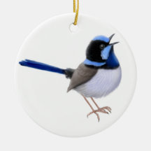 Singing Superb Fairy Wren Ornament
