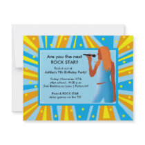 SINGING | TALENT SHOW ROCKER Girl Birthday invitations by allpetscherished SINGING | TALENT SHOW ROCKER Girl Birthday invitations