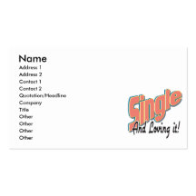 single and loving it business card