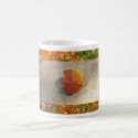 Single Autumn Leaf on Blazing Sumac mugs