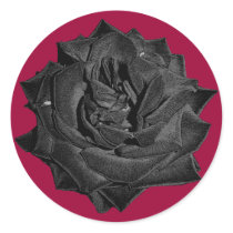 Single Black Rose stickers