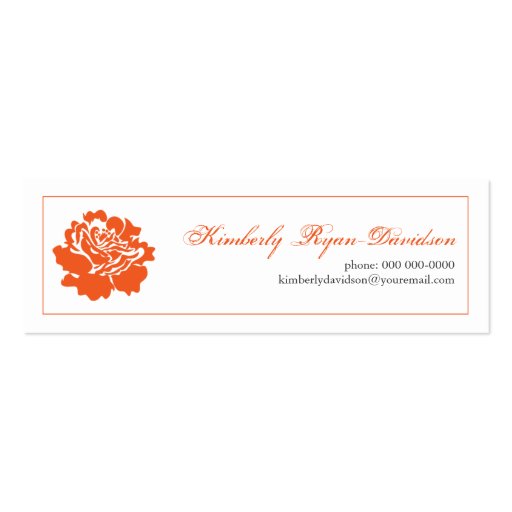 Single Blossom in Orange Business Card