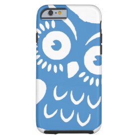 Single Blue Owl Tough iPhone 6 Case