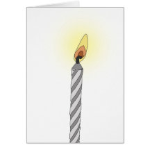 "single candle" birthday greeting card