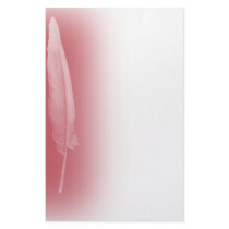 Single Feather Maroon stationery by Loribme Single Feather Maroon stationery