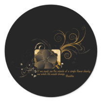 Single Flower Buddha stickers by BuddhaGifts Single Flower Buddha stickers