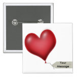 Single Heart Balloon Flying Solo Pins