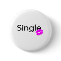 Single (Kiss) buttons by WeddingZazzle Single (Kiss) buttons