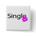 Single (Kiss) buttons by WeddingZazzle Single (Kiss) buttons