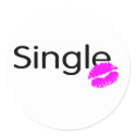 Single (Kiss) stickers by WeddingZazzle Single (Kiss) stickers