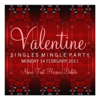 Single Mingle Valentine Party Invitations