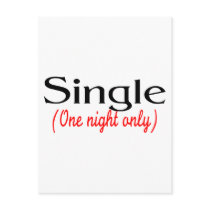 Single One Night Only Postcards