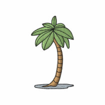 Single Palm Tree embroidered shirts