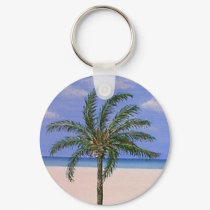 Single Palm Tree Keychain