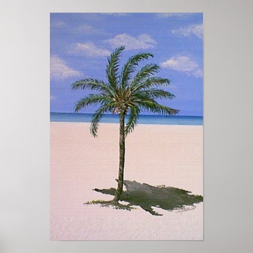 Single Palm Tree Poster 