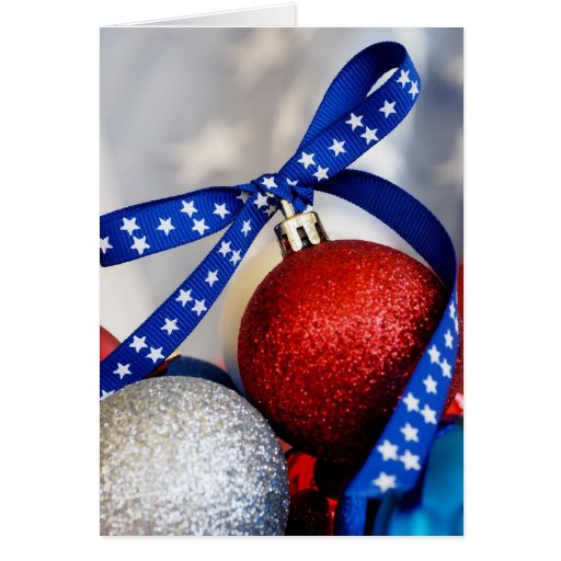 single patriotic christmas ornament card single patriotic christmas ornament card