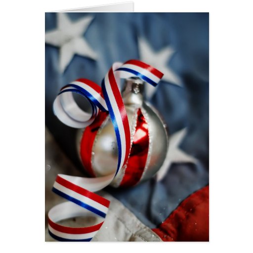 Single Patriotic Ornament Greeting Card
