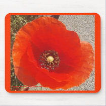 Single Poppy mousepads