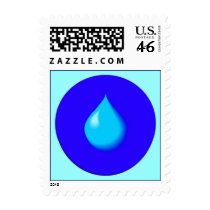 Single Raindrop Teardrop Travel Stamps Stamp