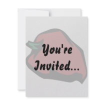 Single Red Habanero Graphic Custom Invitation
