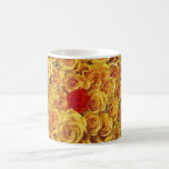 Single Red in Yellow Bed Roses Mug