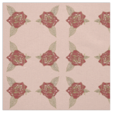 Single Red Rose Floriography Inkblot Mirrored Fabric