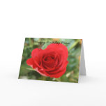 Single Red Rose Happy Birthday Mum Card