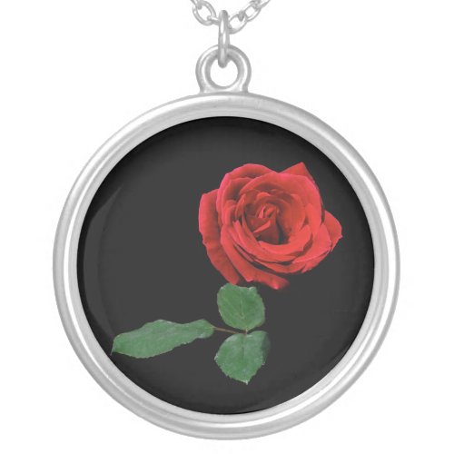 Single Red Rose necklace