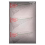 Single Red Rose Customized Stationery