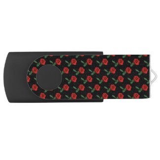 Single Red Rose Swivel USB 2.0 Flash Drive