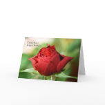 Single Red Rose To my Sister Happy Birthday Card
