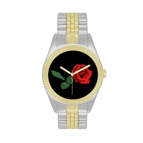 Single Red Rose Watch