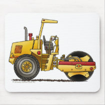 Single Roller Compactor Construction Mouse Pad mousepads