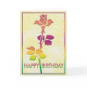 single Rose birthday card by semas87 single Rose birthday card