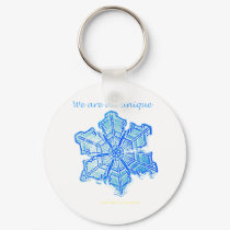 Single Snowflake keychains