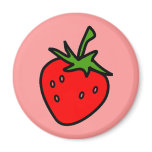 Single Strawberry fridge magnet