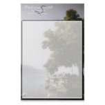 Single Tree Overlooking Lake Personalized Stationery