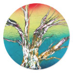 Single Tree Red Yellow Green Rasta Style stickers