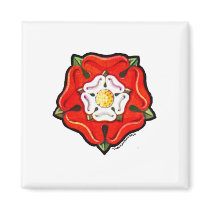 Single Tudor Rose magnets by shakespeareshoppe Single Tudor Rose magnets