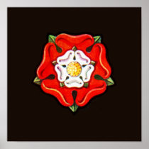 Single Tudor Rose Poster