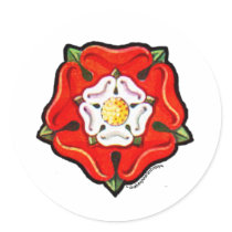 Single Tudor Rose stickers by shakespeareshoppe Single Tudor Rose stickers